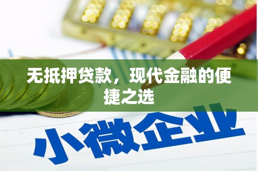 偃师无抵押贷款，现代金融的便捷之选