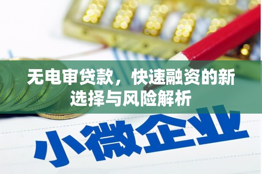 偃师无电审贷款，快速融资的新选择与风险解析