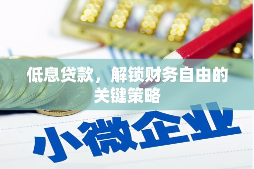 偃师低息贷款，解锁财务自由的关键策略