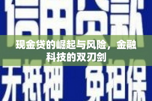 偃师现金贷的崛起与风险，金融科技的双刃剑