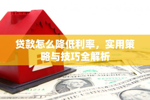 偃师贷款怎么降低利率，实用策略与技巧全解析