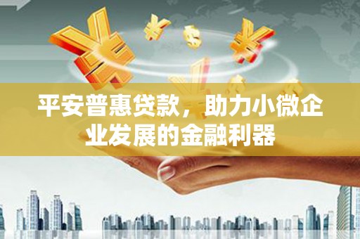 偃师平安普惠贷款，助力小微企业发展的金融利器