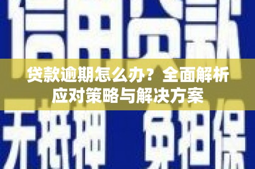 偃师贷款逾期怎么办？全面解析应对策略与解决方案