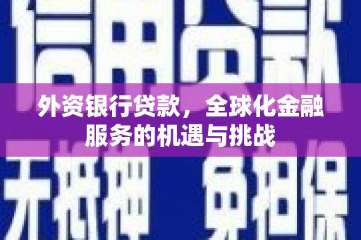 偃师外资银行贷款，全球化金融服务的机遇与挑战