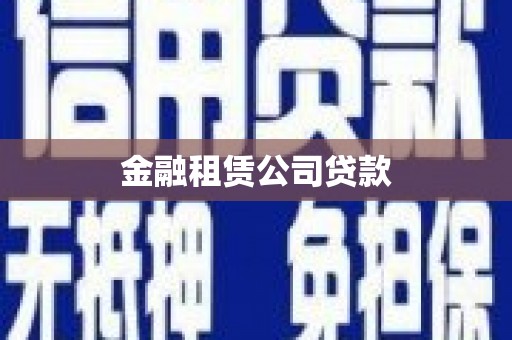 偃师金融租赁公司贷款