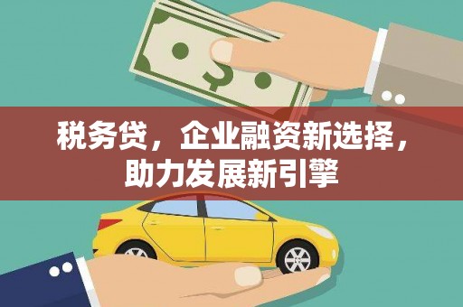 偃师税务贷，企业融资新选择，助力发展新引擎