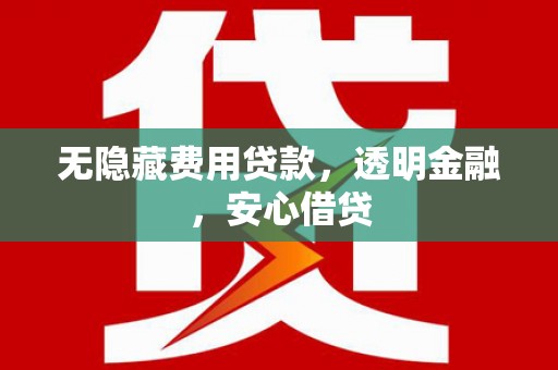偃师无隐藏费用贷款，透明金融，安心借贷