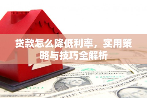 偃师贷款怎么降低利率，实用策略与技巧全解析