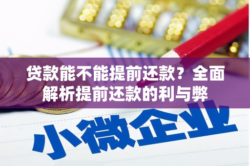 偃师贷款能不能提前还款？全面解析提前还款的利与弊