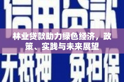 偃师林业贷款助力绿色经济，政策、实践与未来展望